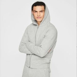 Piqué Scuba Hoodie - New With Tags - NEVER WORN - Grey